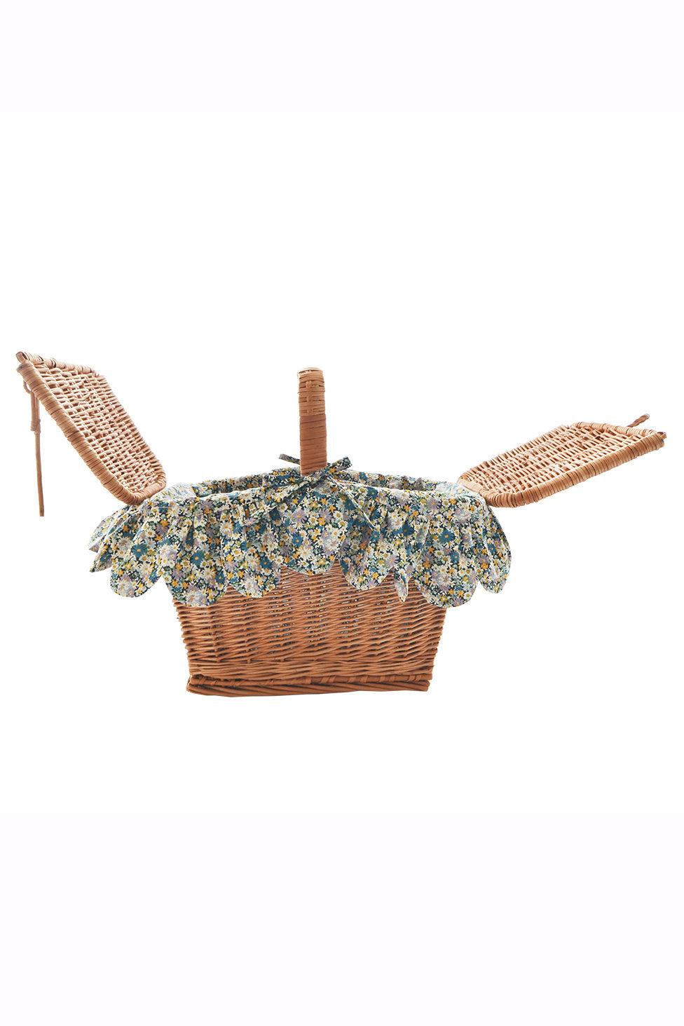 Rectangular Picnic Basket made with Liberty Fabric LIBBY - Coco & Wolf