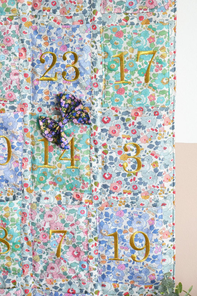 Reusable Advent Calendar made with Liberty Fabric BETSY - Coco & Wolf