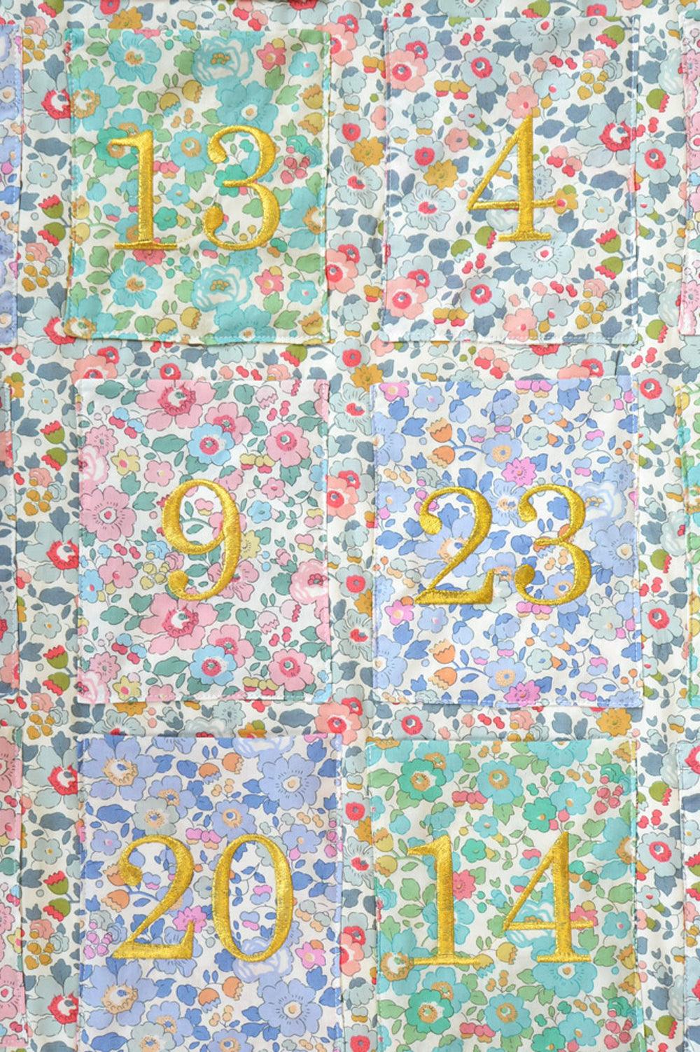 Reusable Advent Calendar made with Liberty Fabric BETSY - Coco & Wolf