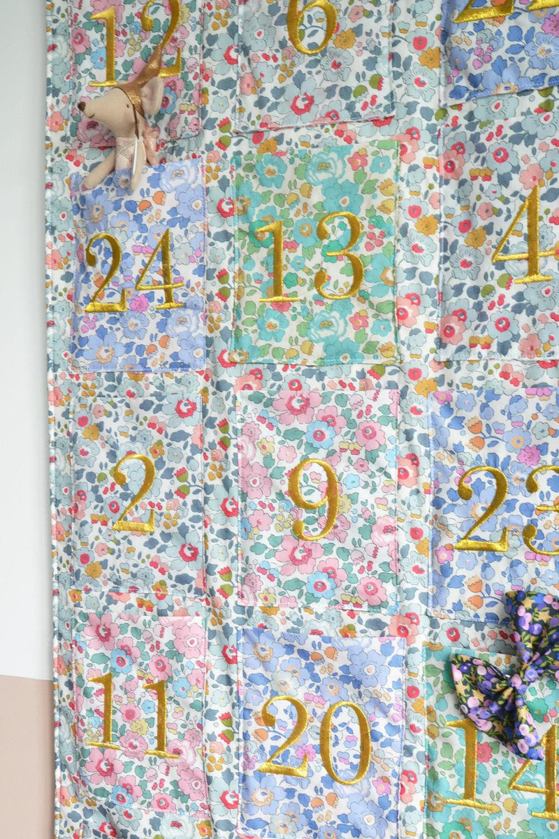 Reusable Advent Calendar made with Liberty Fabric BETSY - Coco & Wolf