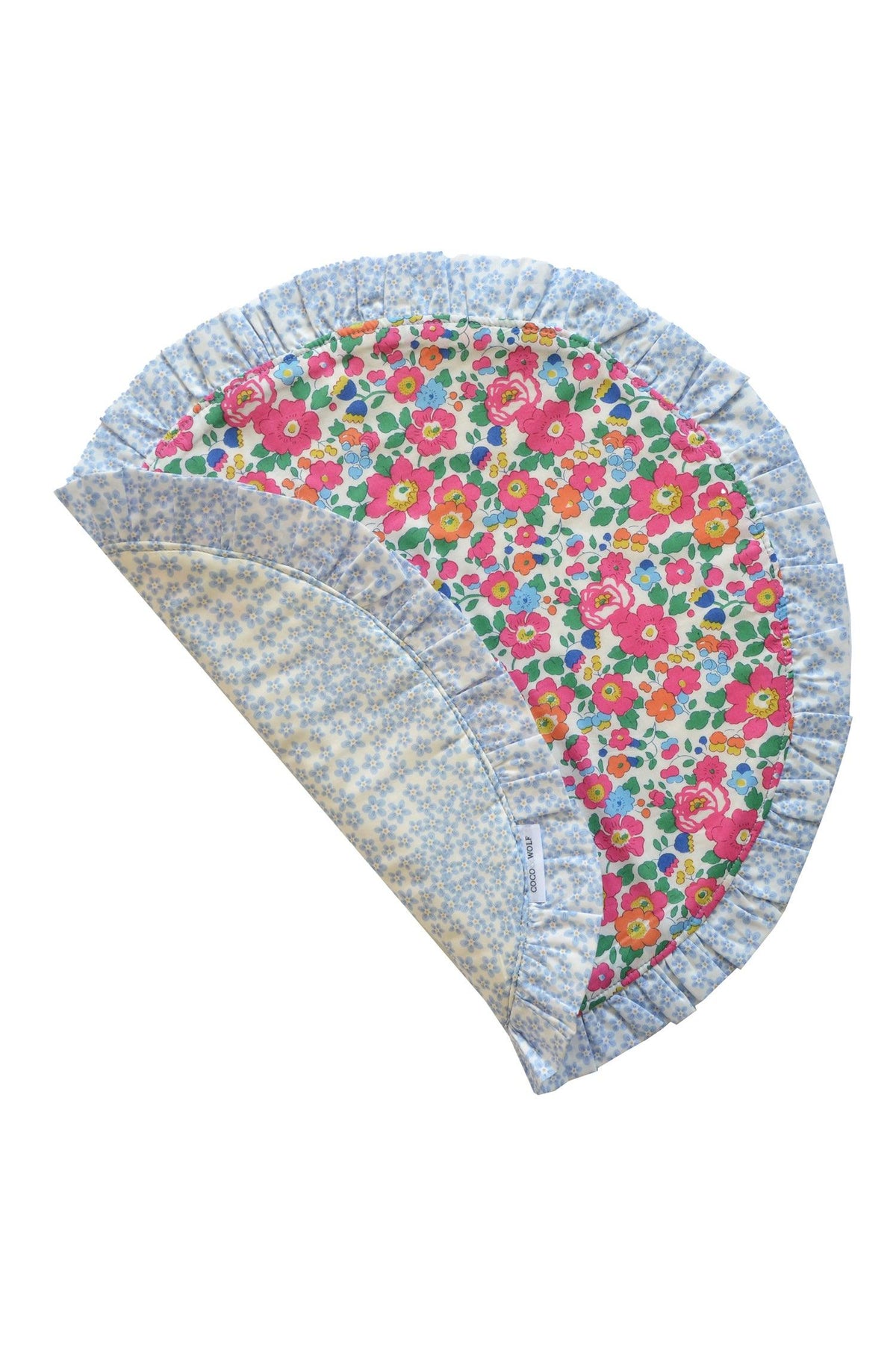 Reversible Circle Frill Placemat made with Liberty Fabric BETSY & DITSY DOT - Coco & Wolf