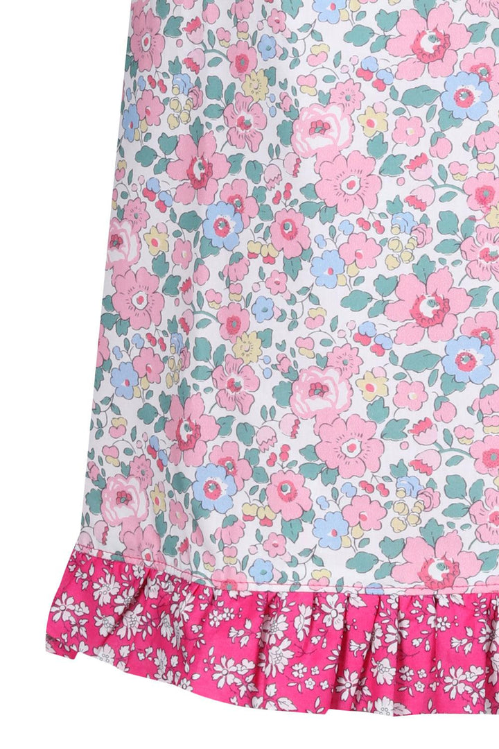 Reversible Ruffle Apron BETSY CANDY FLOSS & CAPEL FUCHSIA - Coco & Wolf