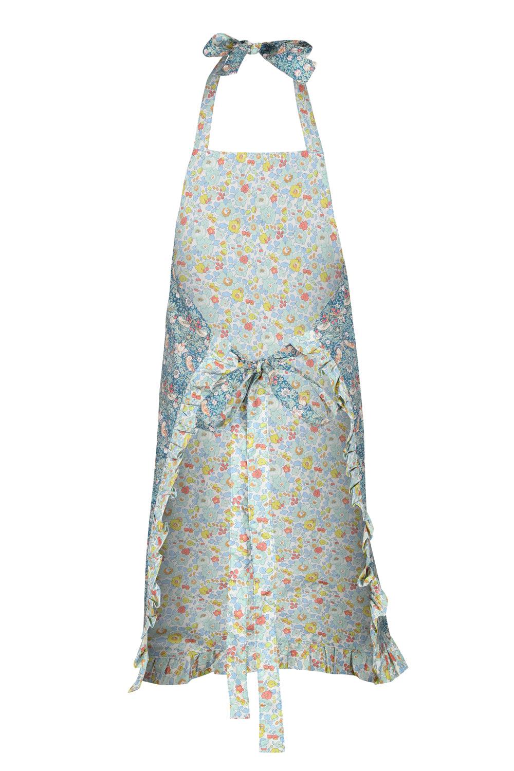 Reversible Ruffle Apron STRAWBERRY THIEF & BETSY SAGE - Coco & Wolf