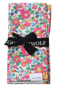 Reversible Stitch Napkin Set made with Liberty Fabric BETSY & DITSY DOT - Coco & Wolf