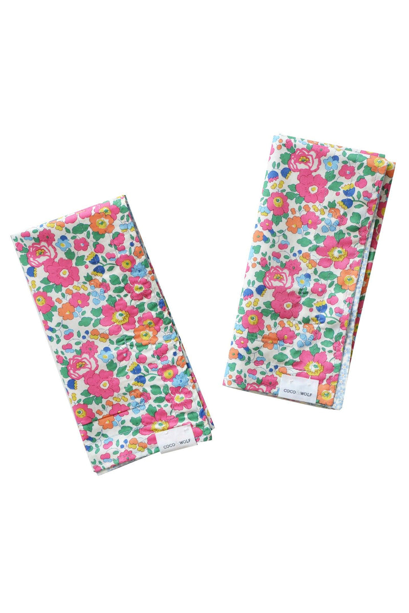 Reversible Stitch Napkin Set made with Liberty Fabric BETSY & DITSY DOT - Coco & Wolf