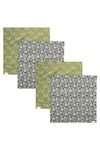 Reversible Stitch Napkin Set made with Liberty Fabric LIBBY & CAPEL PISTACHIO - Coco & Wolf