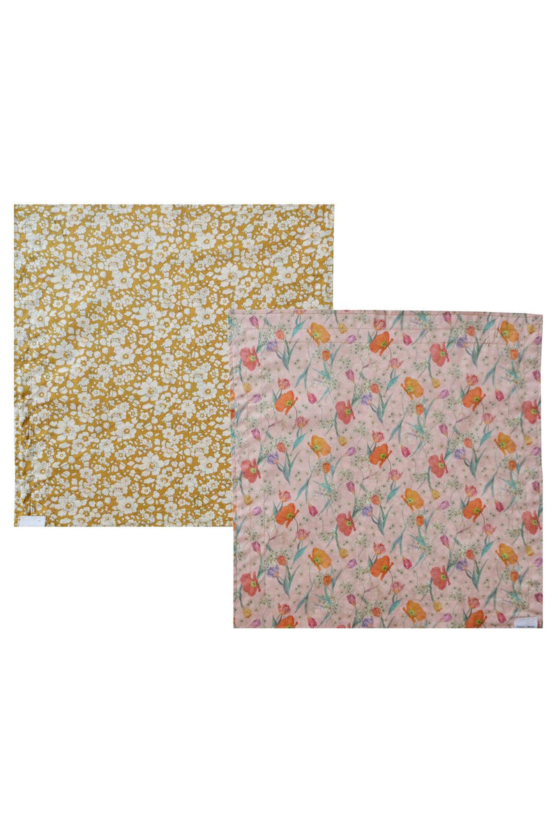 Reversible Stitch Napkin Set made with Liberty Fabric SPRING BLOOMS & BETSY BOO - Coco & Wolf