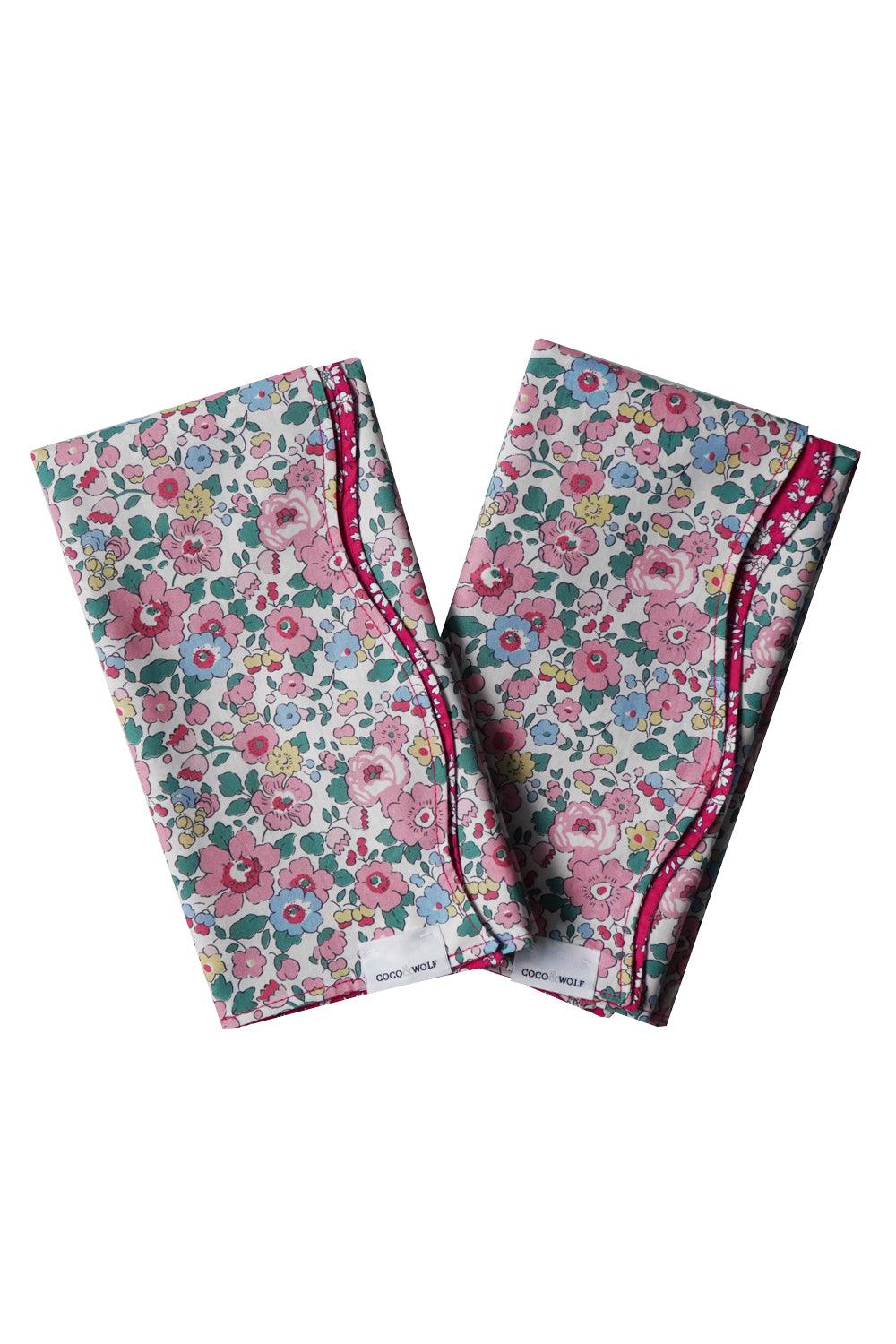 Reversible Wavy Napkin Set made with Liberty Fabric BETSY CANDY FLOSS & CAPEL - Coco & Wolf