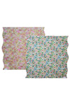 Reversible Wavy Napkin Set made with Liberty Fabric DREAMS OF SUMMER - Coco & Wolf