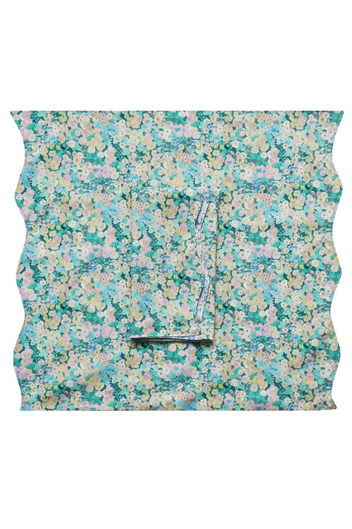 Reversible Wavy Napkin Set made with Liberty Fabric HOLLYHOCKS & MITSI VALERIA - Coco & Wolf