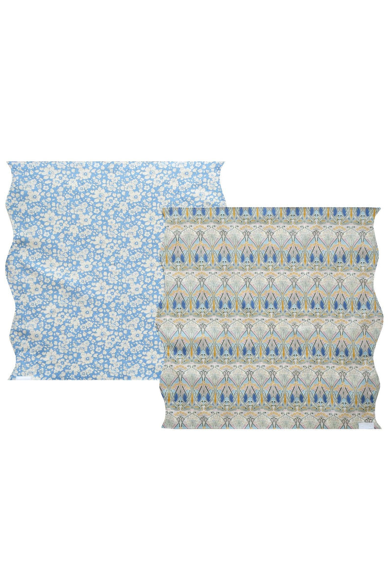 Reversible Wavy Napkin Set made with Liberty Fabric IANTHE & BETSY BOO - Coco & Wolf