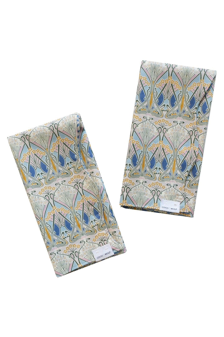 Reversible Wavy Napkin Set made with Liberty Fabric IANTHE & BETSY BOO - Coco & Wolf