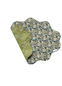 Reversible Wavy Placemat made with Liberty Fabric LIBBY & CAPEL PISTACHIO - Coco & Wolf