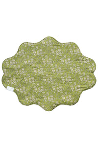 Reversible Wavy Placemat made with Liberty Fabric LIBBY & CAPEL PISTACHIO - Coco & Wolf