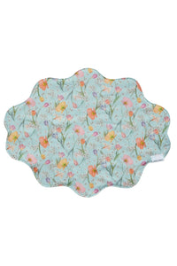 Reversible Wavy Placemat made with Liberty Fabric SPRING BLOOMS & MEADOWLAND - Coco & Wolf