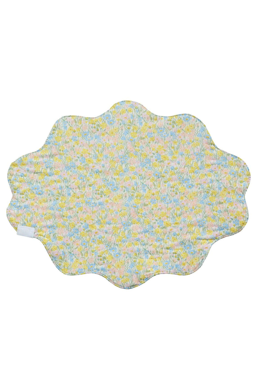 Reversible Wavy Placemat made with Liberty Fabric SPRING BLOOMS & MEADOWLAND - Coco & Wolf