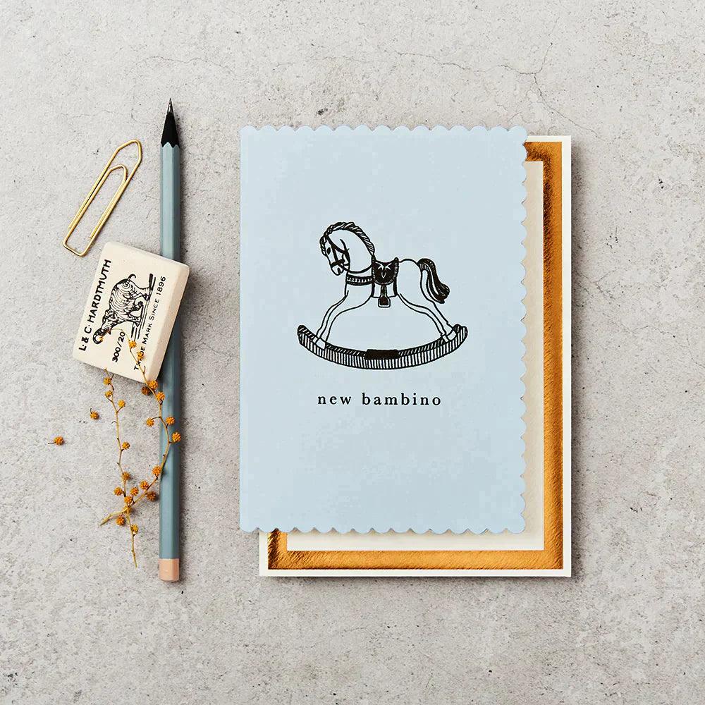 ROCKING HORSE BABY CARD - Coco & Wolf