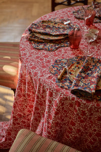 Ruffle Edge Round Tablecloth made with Liberty Fabric SAMBOURNE