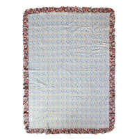Ruffle Bedspread made with Liberty Fabric D'ANJO MUSTARD & THORPE RUST - Coco & Wolf