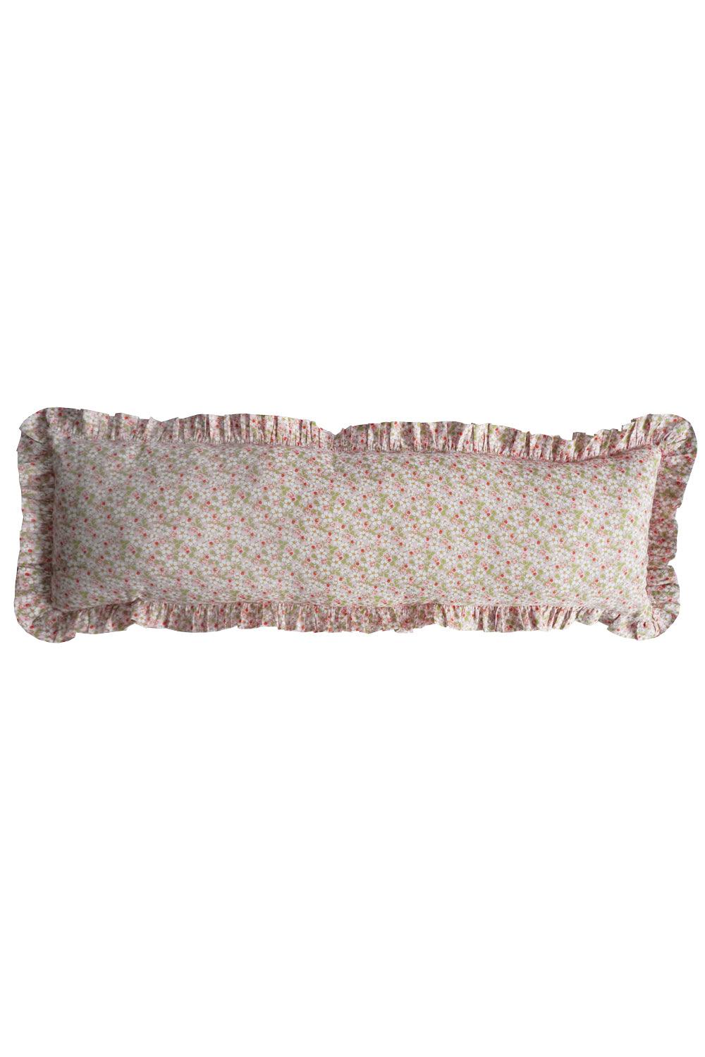 Ruffle Bolster Lumbar Cushion made with Liberty Fabric PAYSANNE BLOSSOM - Coco & Wolf