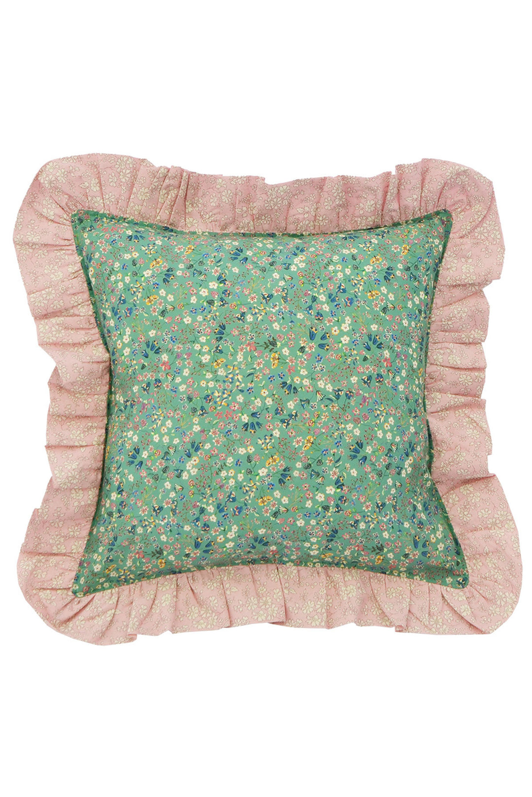 Ruffle Cushion made with Liberty Fabric DONNA LEIGH & CAPEL