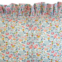 Oblong Ruffle Cushion made with Liberty Fabric BETSY GREY & BETSY CANDY FLOSS - Coco & Wolf