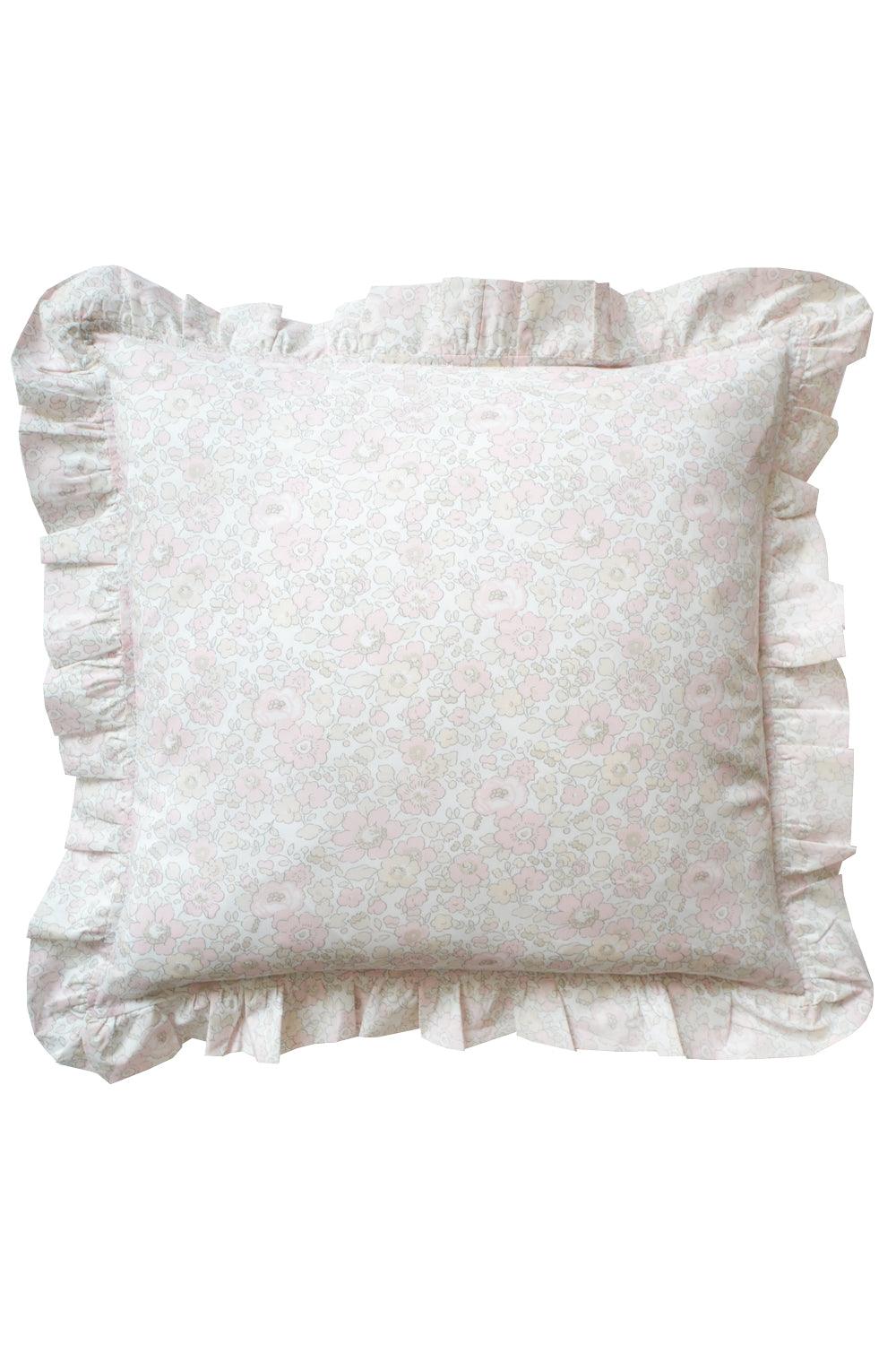 Ruffle Cushion made with Liberty Fabric BETSY LACE - Coco & Wolf