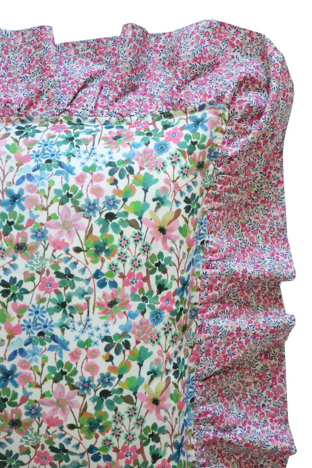 Ruffle Cushion made with Liberty Fabric DREAMS OF SUMMER - Coco & Wolf