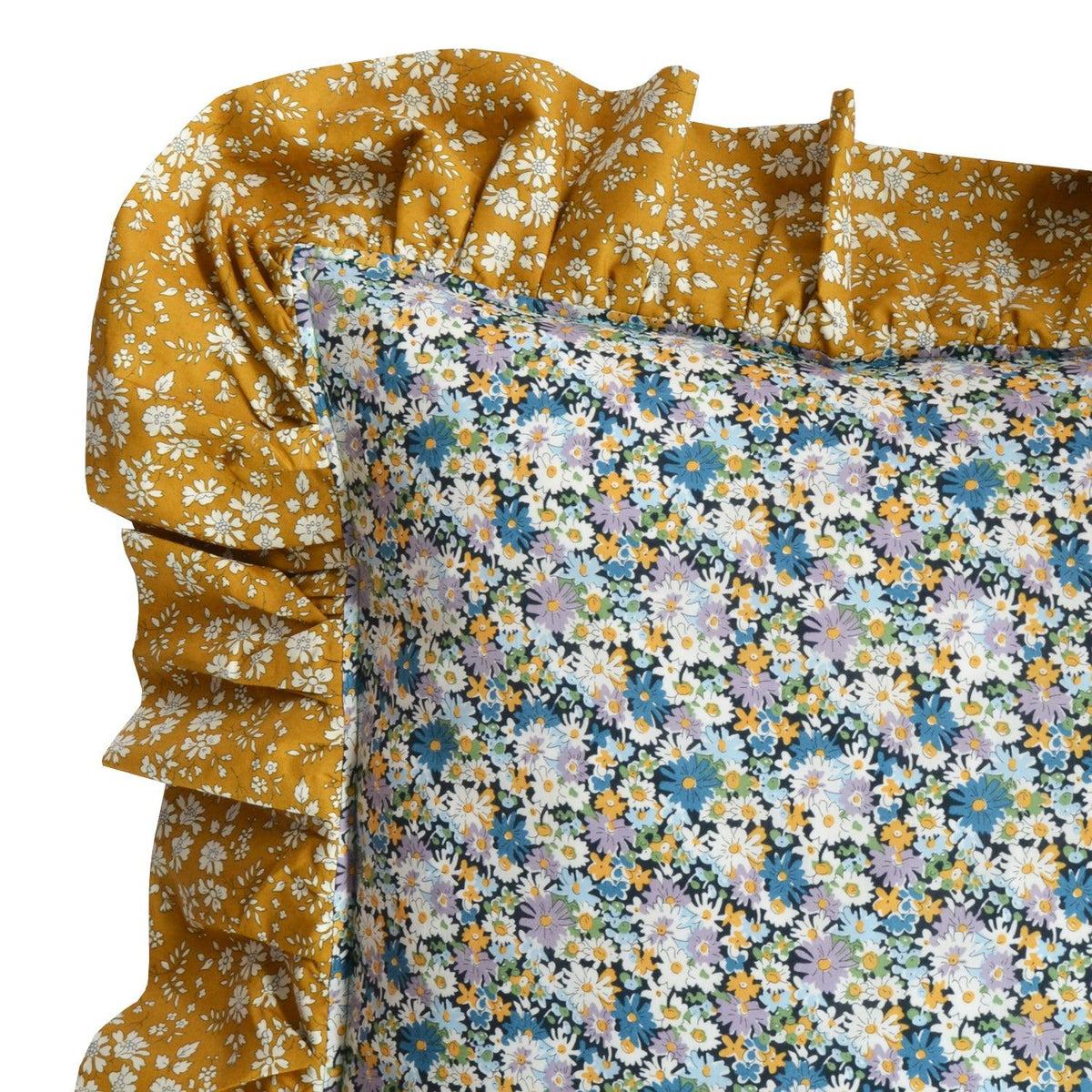 Ruffle Cushion made with Liberty Fabric LIBBY & CAPEL - Coco & Wolf