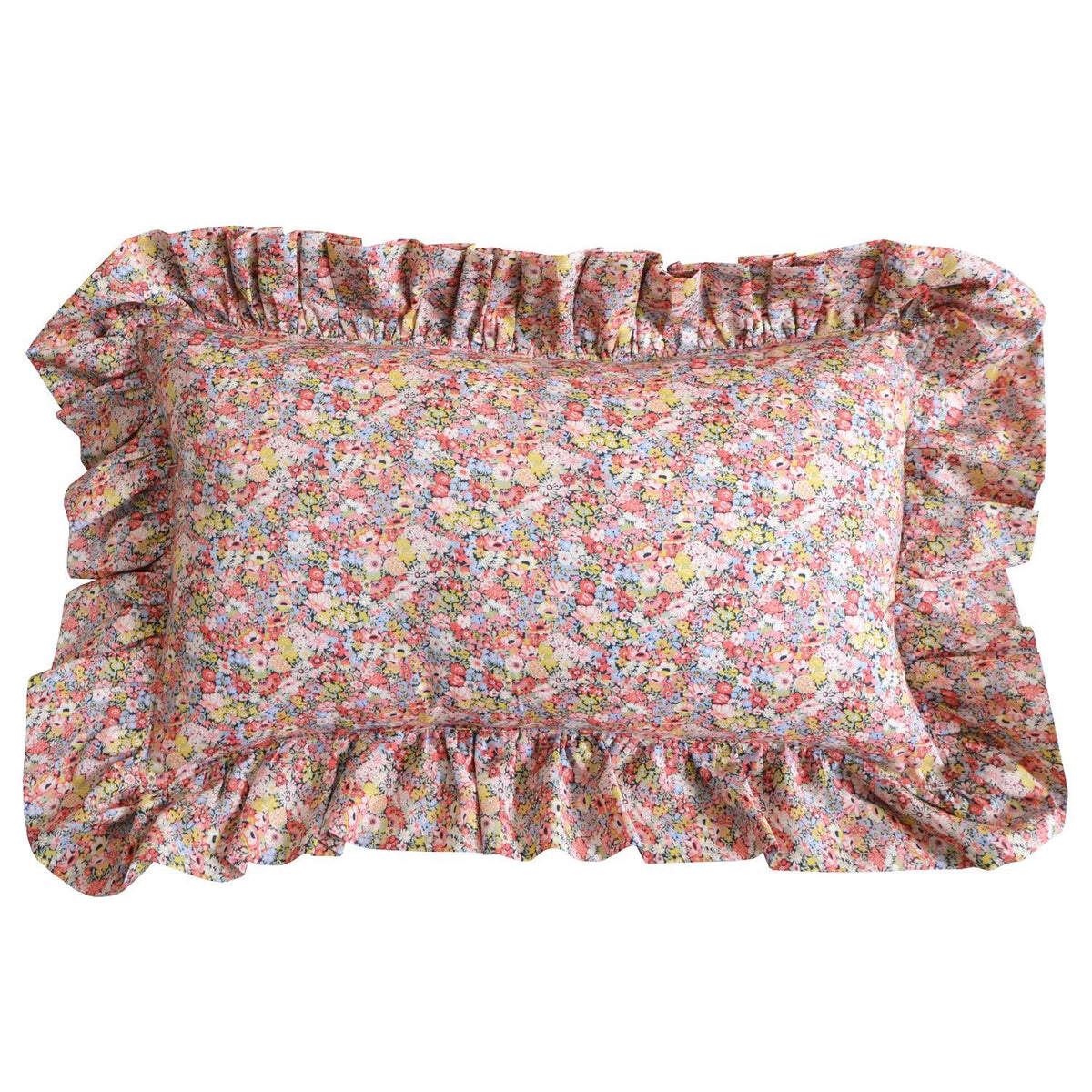 Oblong Ruffle Cushion made with Liberty Fabric THORPE HILL - Coco & Wolf