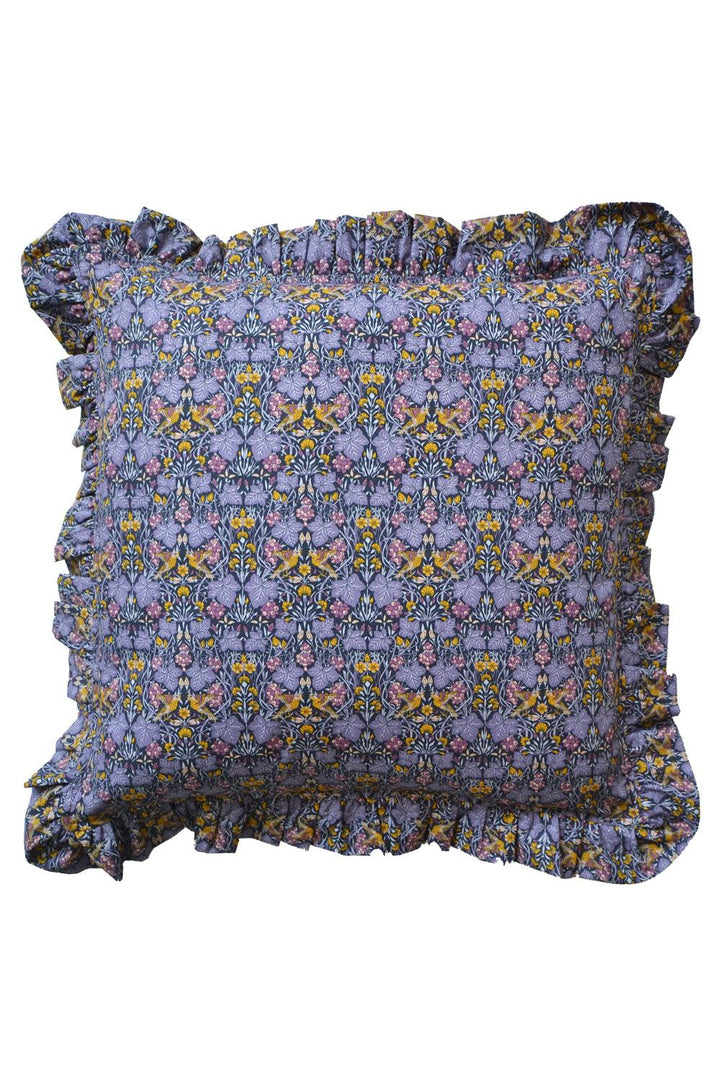 Ruffle Cushion made with Liberty Fabric VINE THIEF - Coco & Wolf