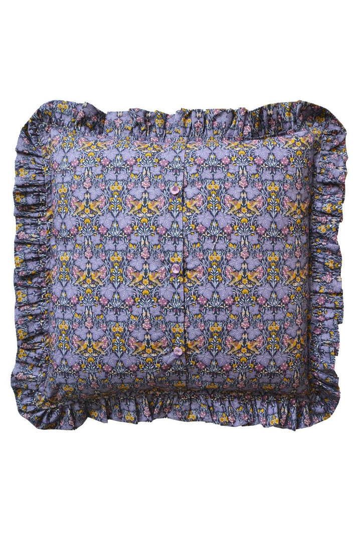 Ruffle Cushion made with Liberty Fabric VINE THIEF - Coco & Wolf