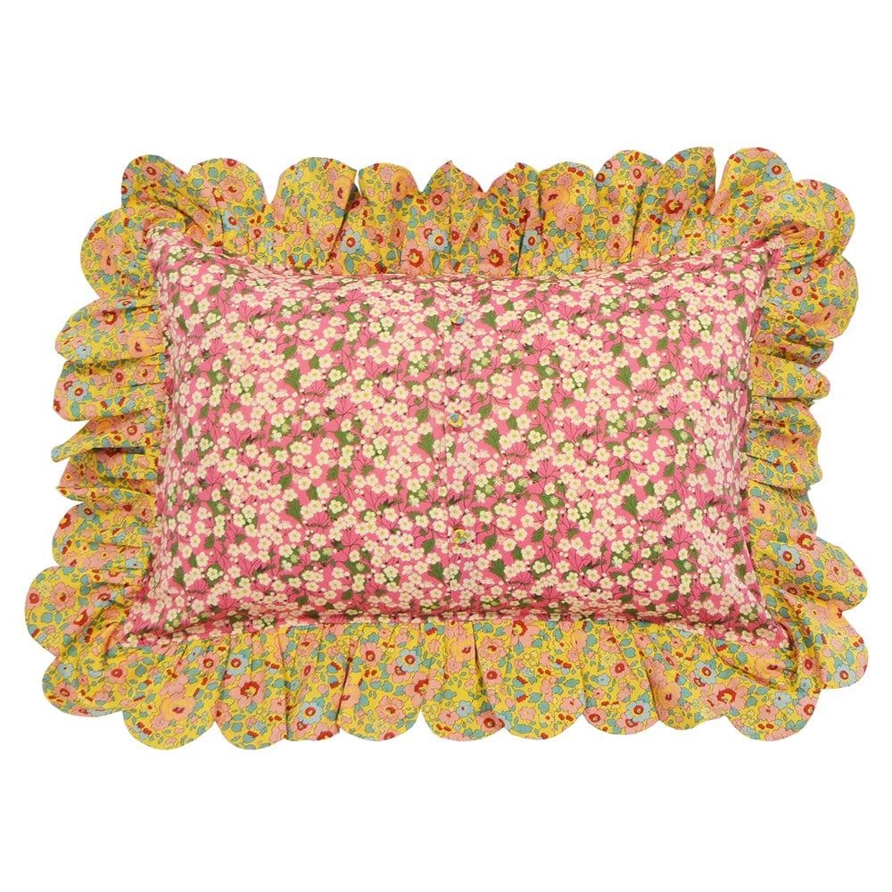 Scallop Ruffle Cushion made with Liberty Fabric BETSY & MITSI - Coco & Wolf