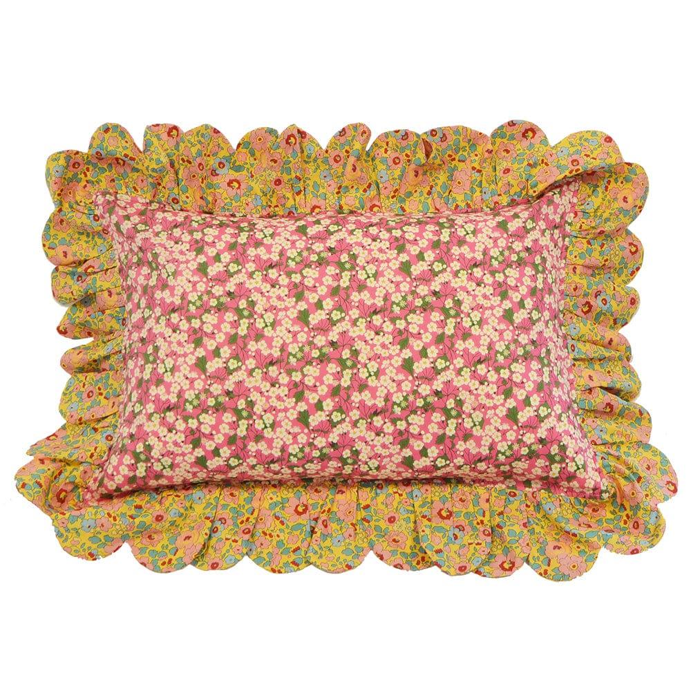 Scallop Ruffle Cushion made with Liberty Fabric BETSY & MITSI - Coco & Wolf