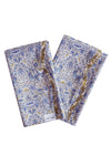 Reversible Wavy Napkin Set made with Liberty Fabric LODDEN CHINA BLUE & SAMBOURNE YELLOW