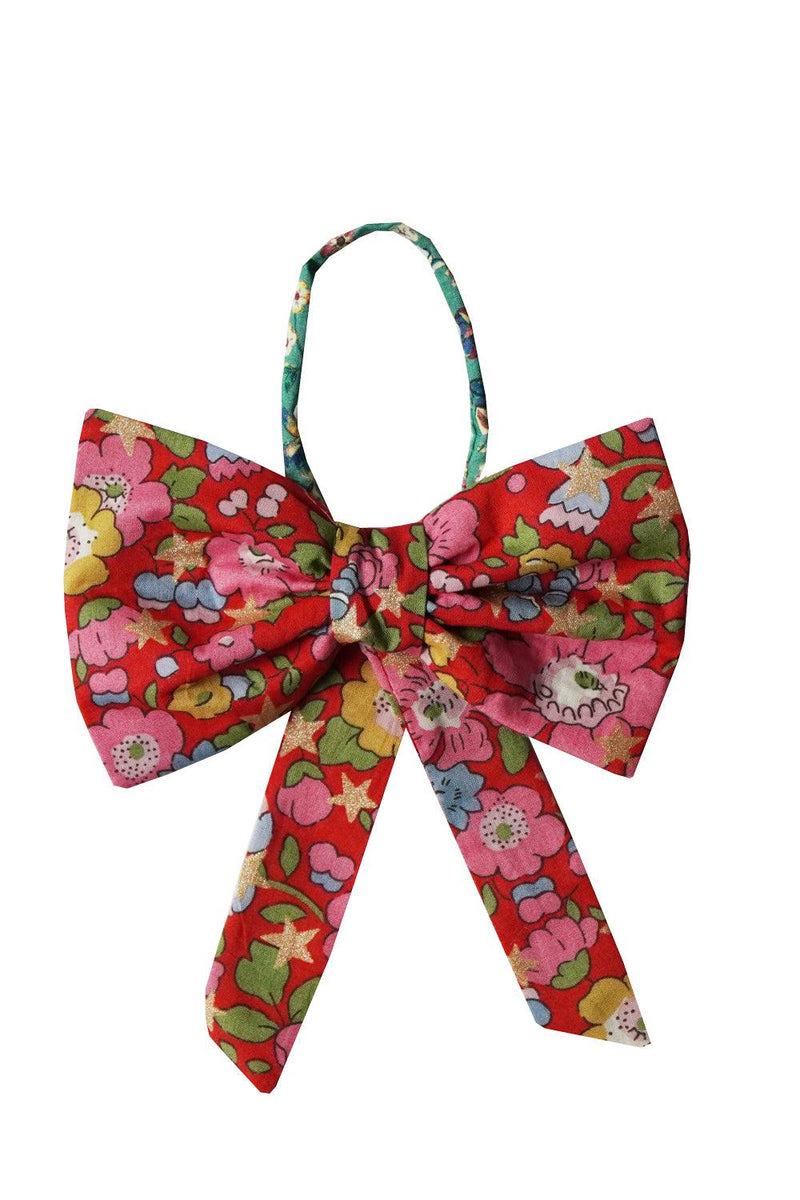 Set of 6 Christmas Tree Bows made with Liberty Fabric BETSY STAR - Coco & Wolf