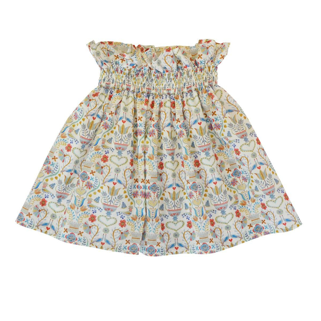 Shirred Waist Skirt made with Liberty Fabric LOVE BIRDS - Coco & Wolf