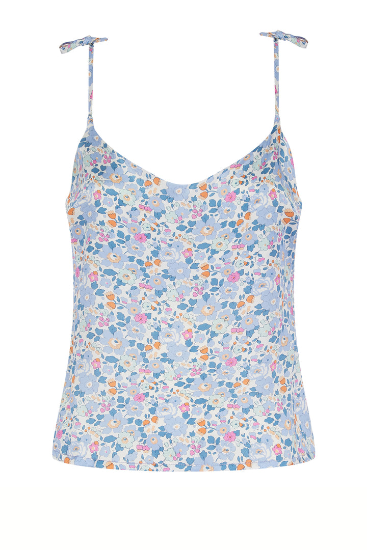 Women's Silk Camisole Top made with Liberty Fabric BETSY LAVENDER BLUE