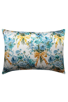 Bridgerton Silk Pillowcase made with Liberty Fabric BOW BOUQUET GOLD