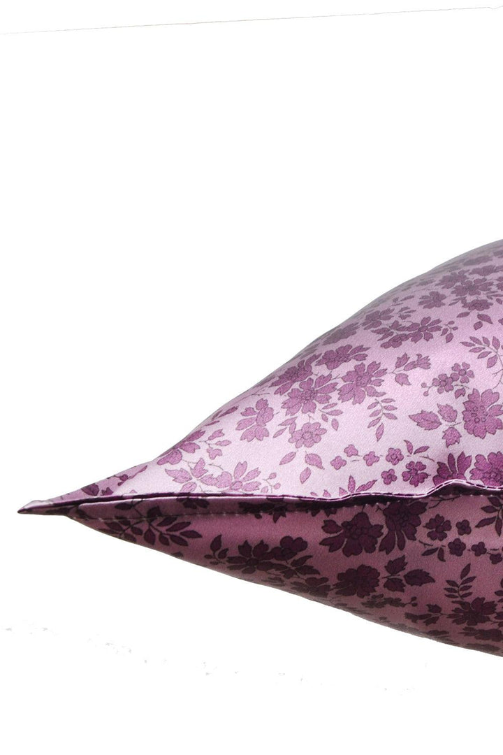 Silk Pillowcase made with Liberty Fabric CAPEL AUBERGINE - Coco & Wolf