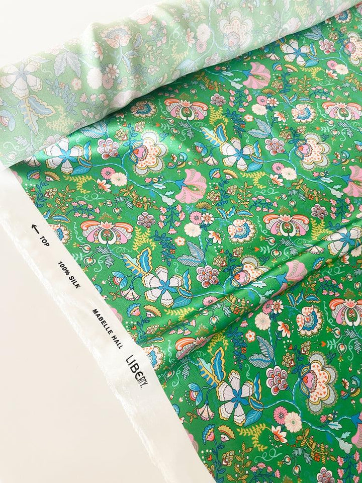 Silk Pillowcase made with Liberty Fabric MABELLE HALL - Coco & Wolf