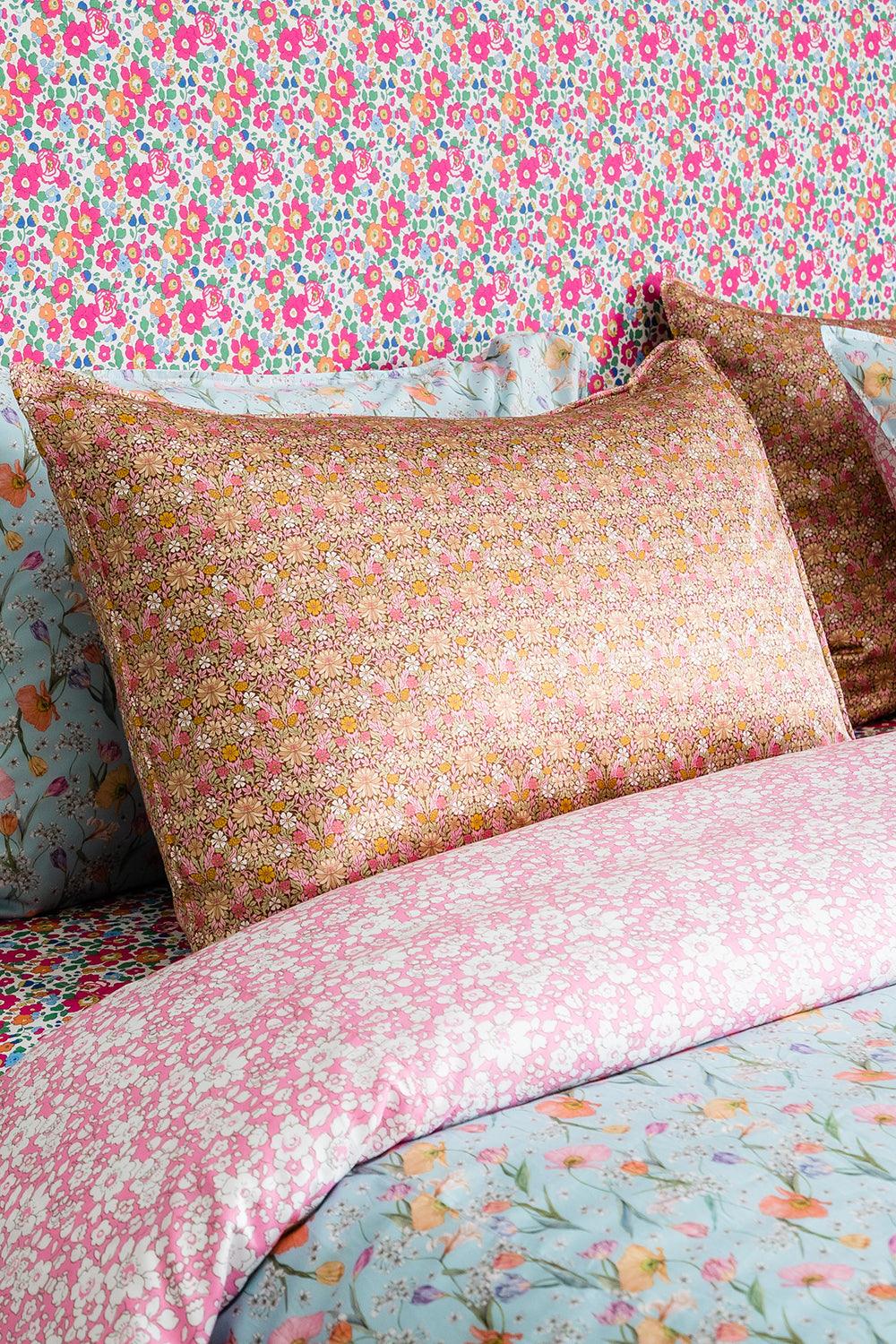Silk Pillowcase made with Liberty Fabric MOON FLOWER - Coco & Wolf