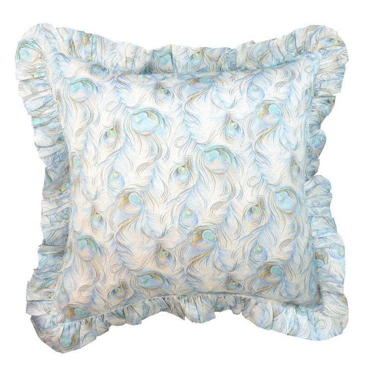 Silk Ruffle Cushion made with Liberty Fabric FLORENTINE'S JOURNEY - Coco & Wolf