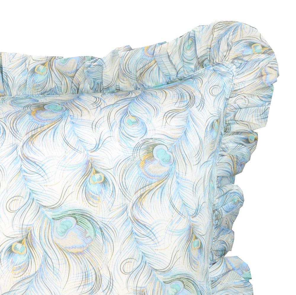 Silk Ruffle Cushion made with Liberty Fabric FLORENTINE'S JOURNEY - Coco & Wolf