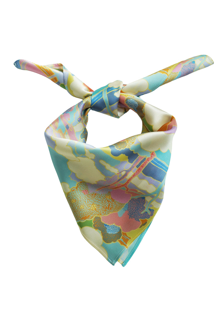 100% silk scarf made with Liberty fabric in prospect road, handmade in England, bandana