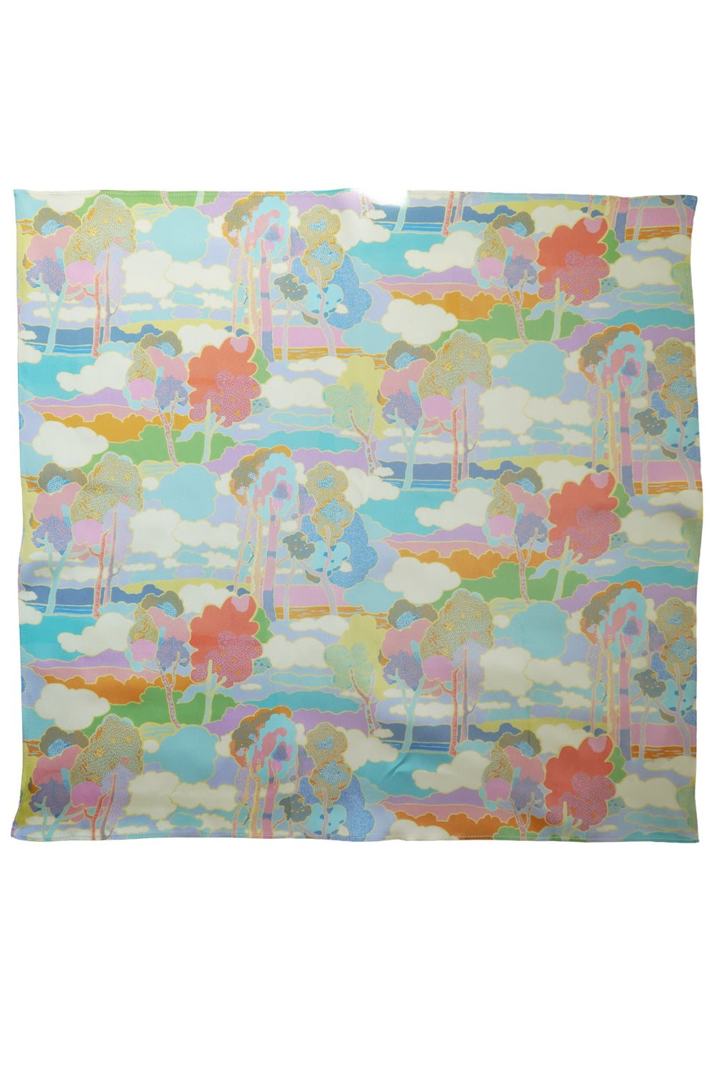 Luxury silk scarf in Liberty print with soft drape and lightweight finish