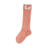 Sorbet Knee High Socks with Bow made with Liberty Fabric EDIE - Coco & Wolf