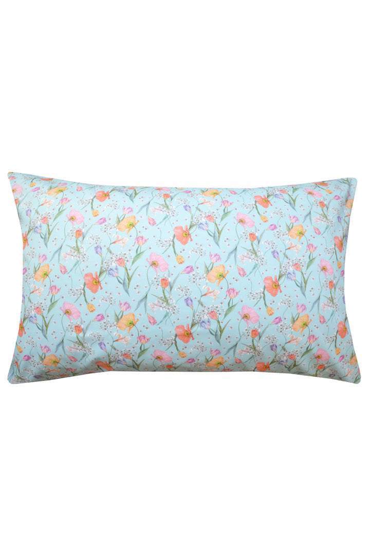 Pillowcase made with Liberty Fabric SPRING BLOOMS BLUE