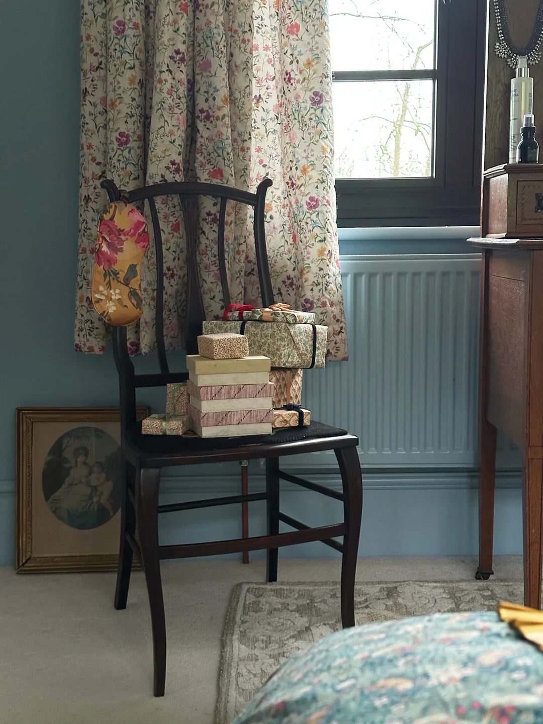 Silk Eye Mask made with Liberty Fabric STATELY KRISTINA