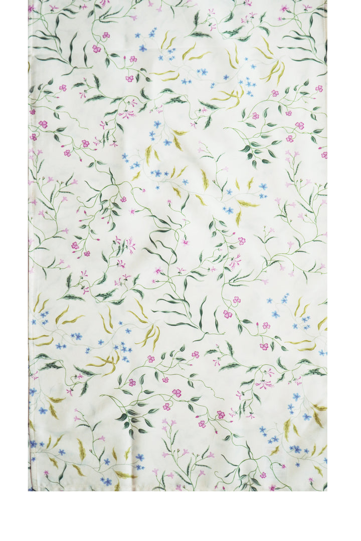 Bridgerton Stitch Edge Tablecloth Runner made with Liberty Fabric REGAL BLOSSOM GREEN